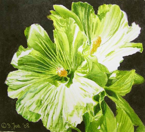 watercolor painting flowers. Watercolor painting of a