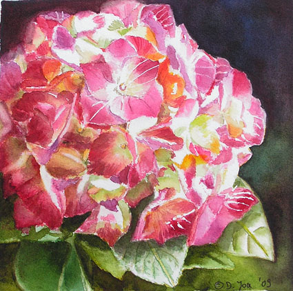 watercolor painting flowers. watercolor painting on 140