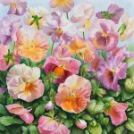 Pansies - Watercolor Painting - Flower Painting - by Doris Joa