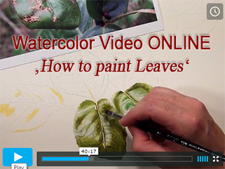How to paint leaves in watercolor - available as DVD and as Online Lesson