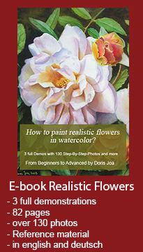 Painting Instruction in waterclor - learn how to paint realistic flowers