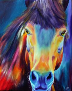 Colourful Horse Paintings in Oil