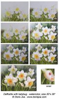 How to paint daffodils - no matter if you paint in oil or watercolor