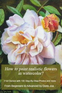 Watercolor E-book: How to paint realistic flowers in watercolor