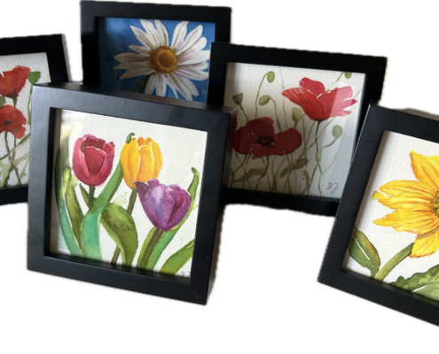 Gift ideas for art lovers ? Little Floral Poems- Original Paintings