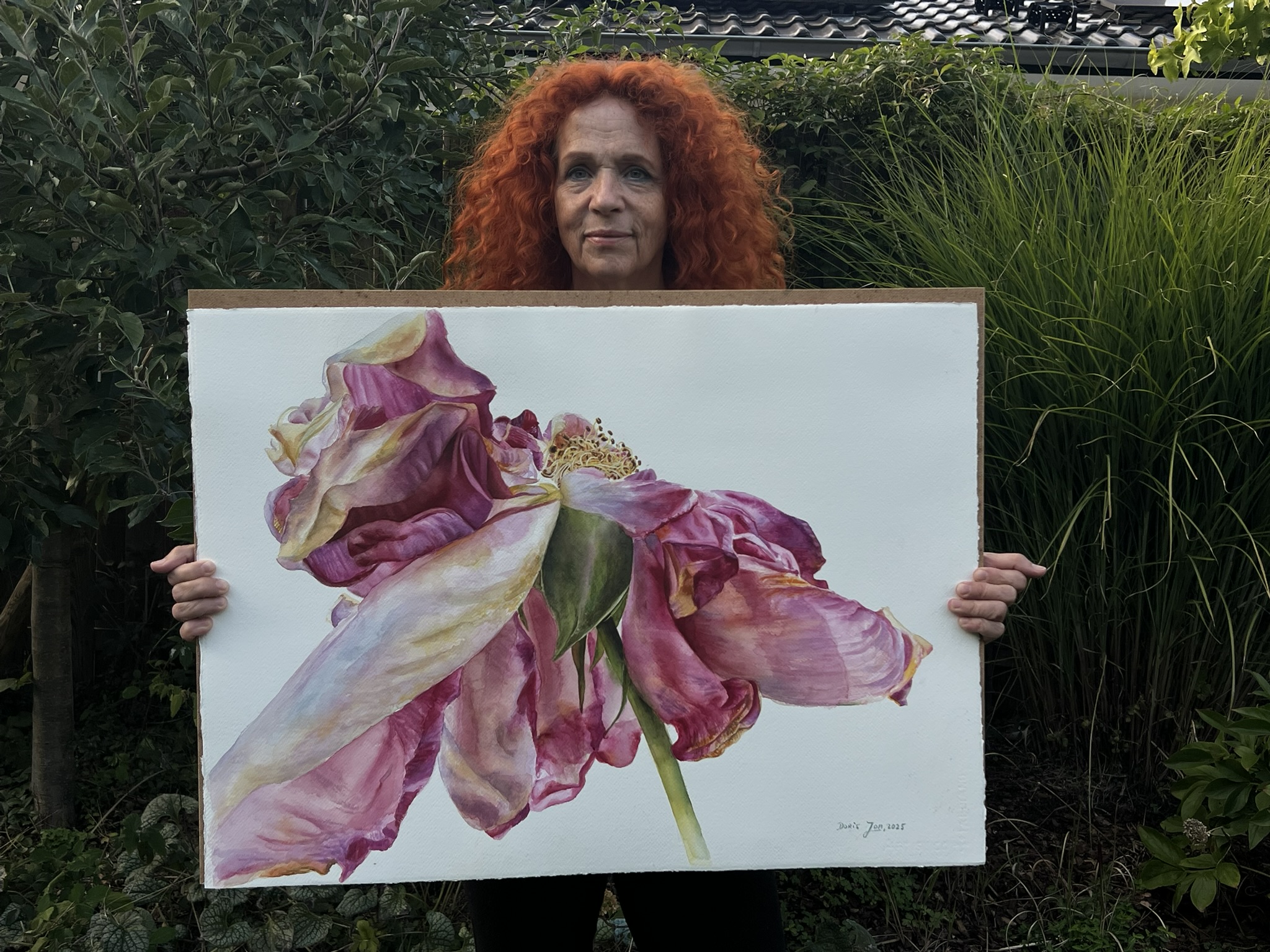 The Last Dance of a Rose – Large Original Watercolor Painting - Image 11